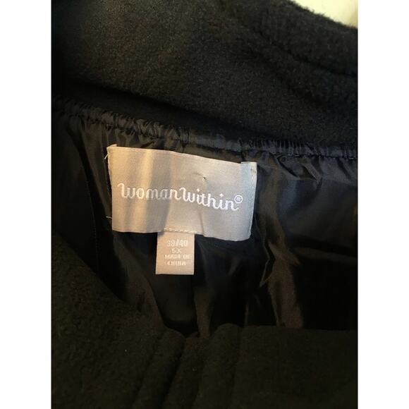 Woman Within Fleece Swing Funnel-Neck Winter  Coat Black Various Sizes NWOT - Picture 5 of 6